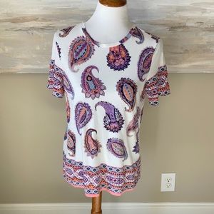 Tory Burch lightweight paisley print tshirt
